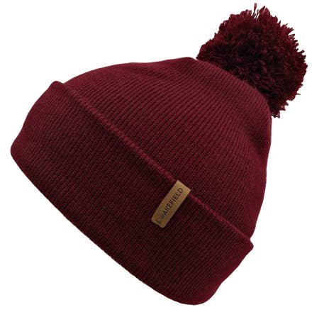 Nordic Winter Hat Bordeaux Red for wholesale by Wakefield Headwear