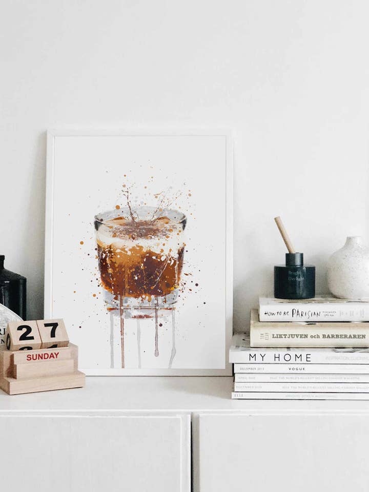 Vit ryska Cocktail väggkonst tryck för wholesale av We Love Prints