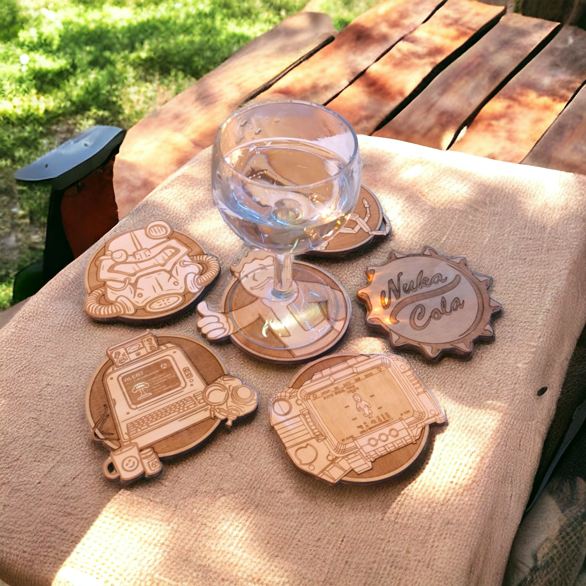 Studio Rima - Wholesale Onderzetters - Set van 6 Fallout Coasters - Perfect cadeau 9