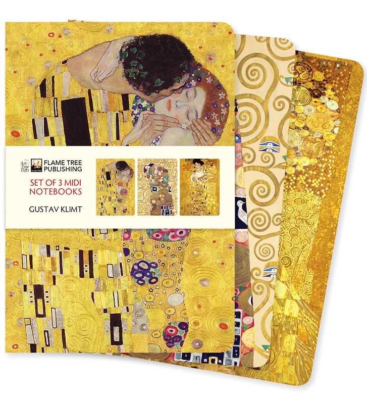 Simon & Schuster - Wholesale Notebook - Gustav Klimt Set of 3 Midi Notebooks by0