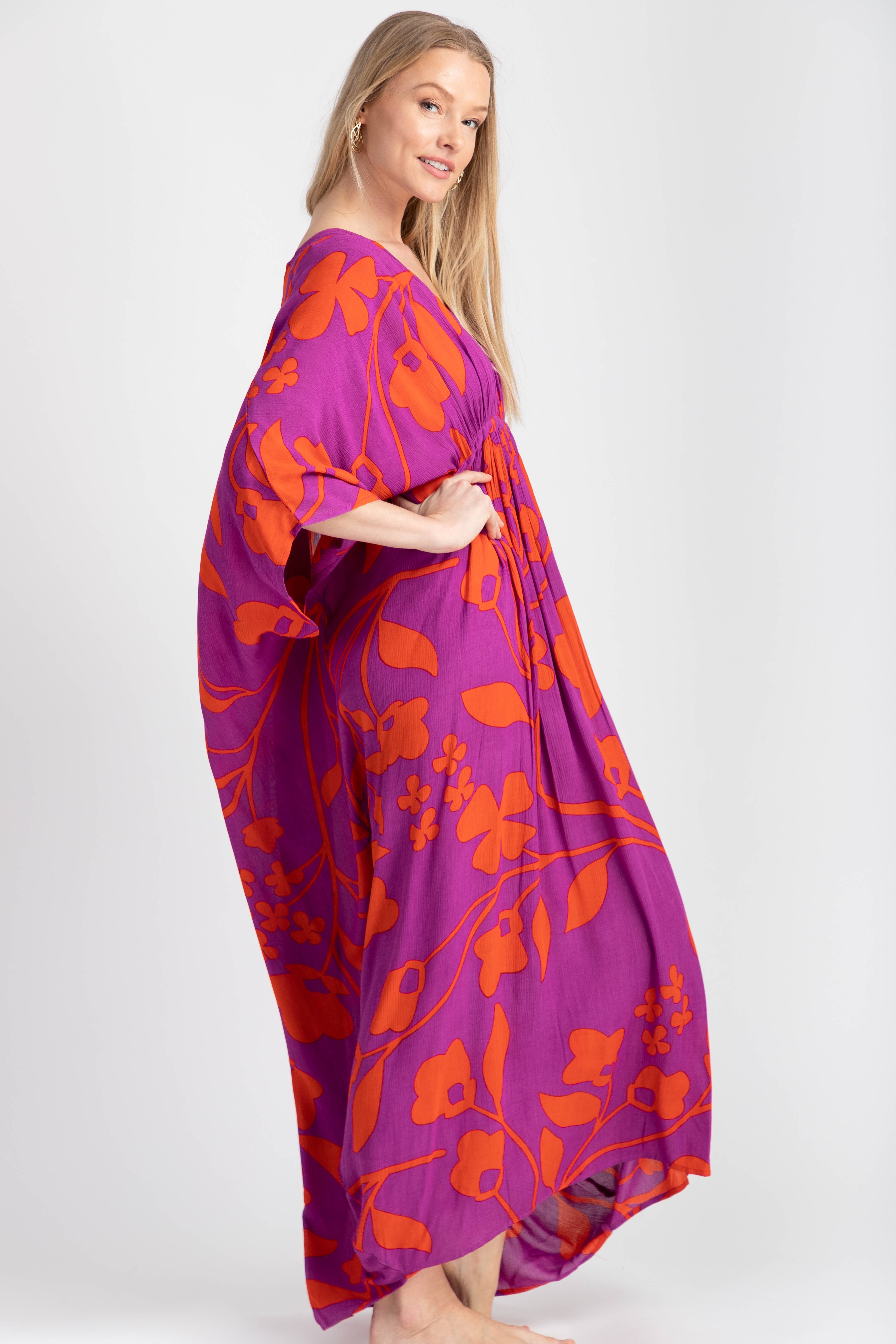 SAACHI - Wholesale Kaftan - Women's - Bold Floral Kaftan Maxi11