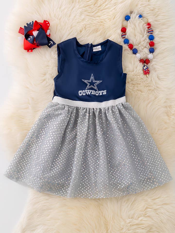 Kids Charm Online - Vente Robe – enfant - Robe haut en satin chatoyant Cowboys. DRG43367 AMY0