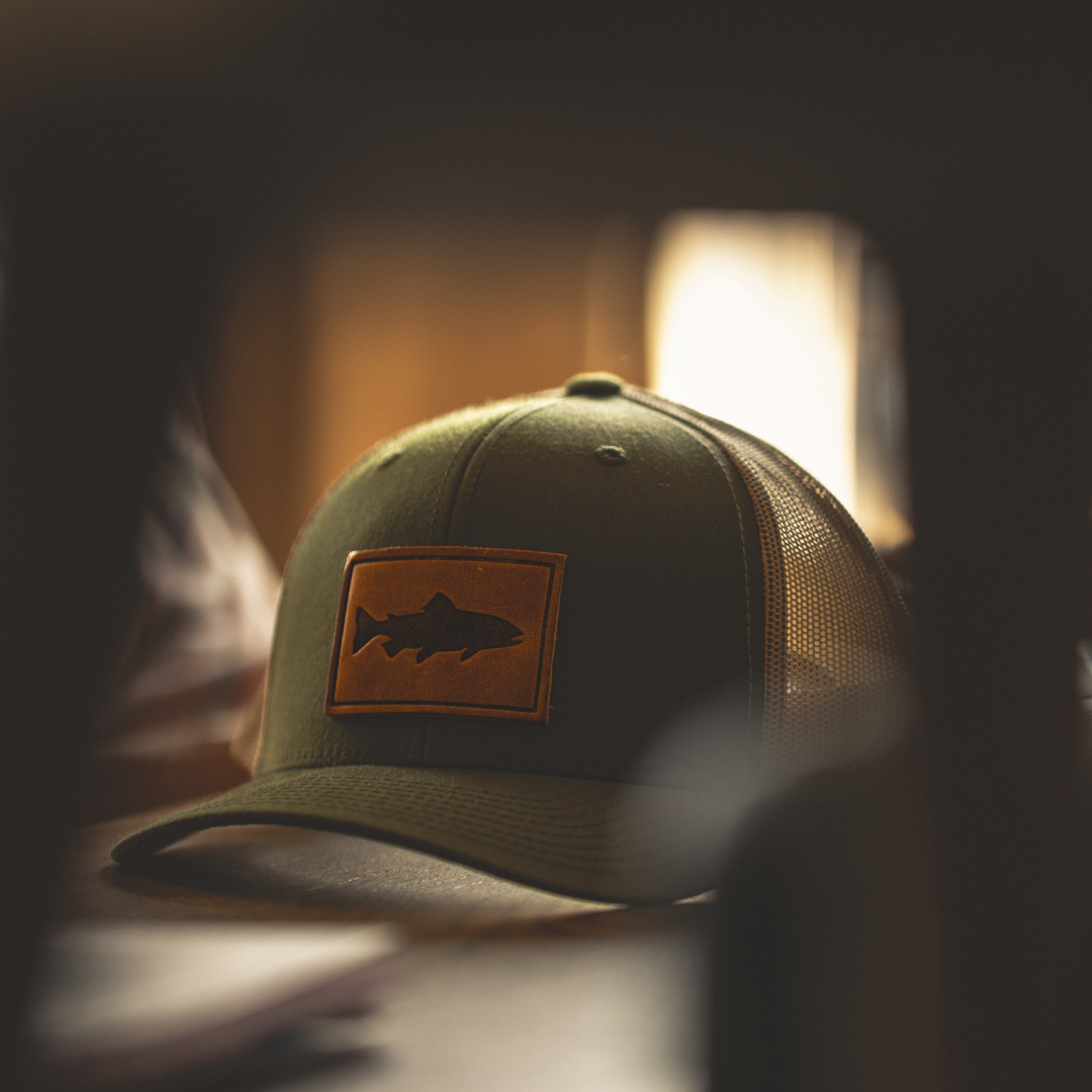 Range Leather Co. - Wholesale Trucker Hat - Unisex - Trout Hat - Leather Patch Trucker Cap8