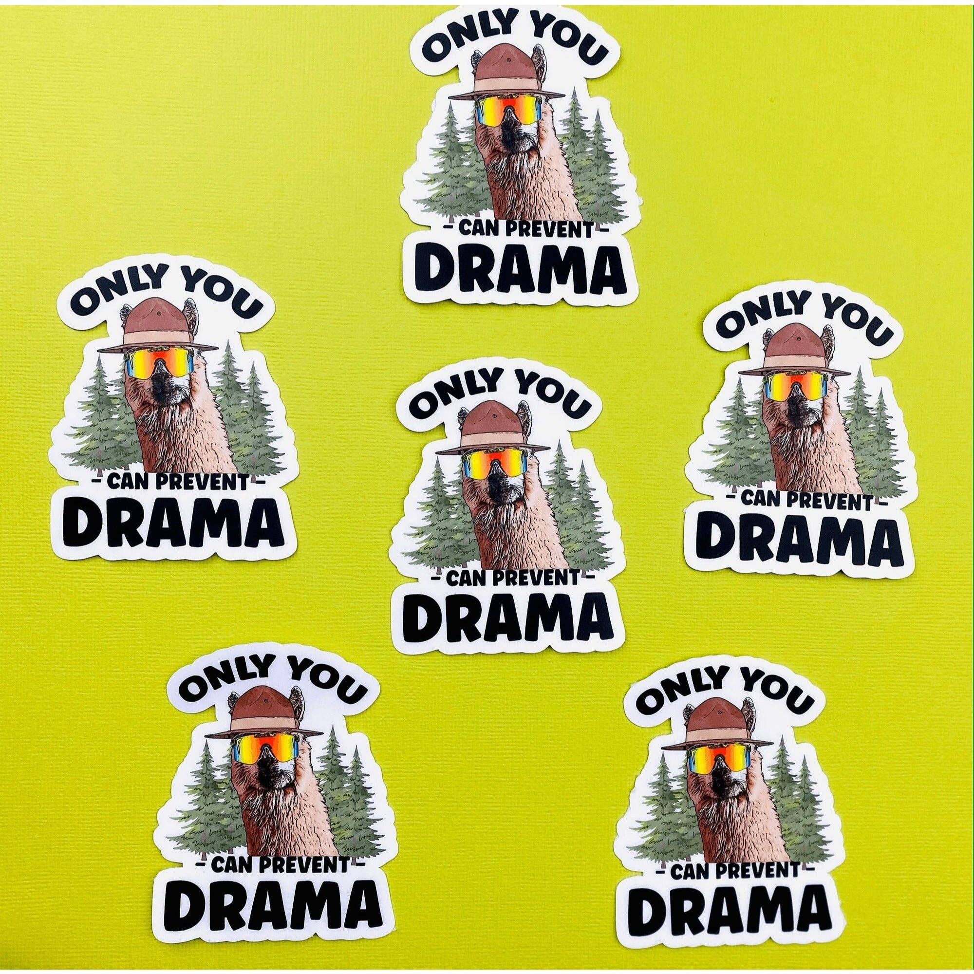 Otto's Grotto - Wholesale Sticker - Llama Drama Sticker Only You Can Prevent Drama Sticker1