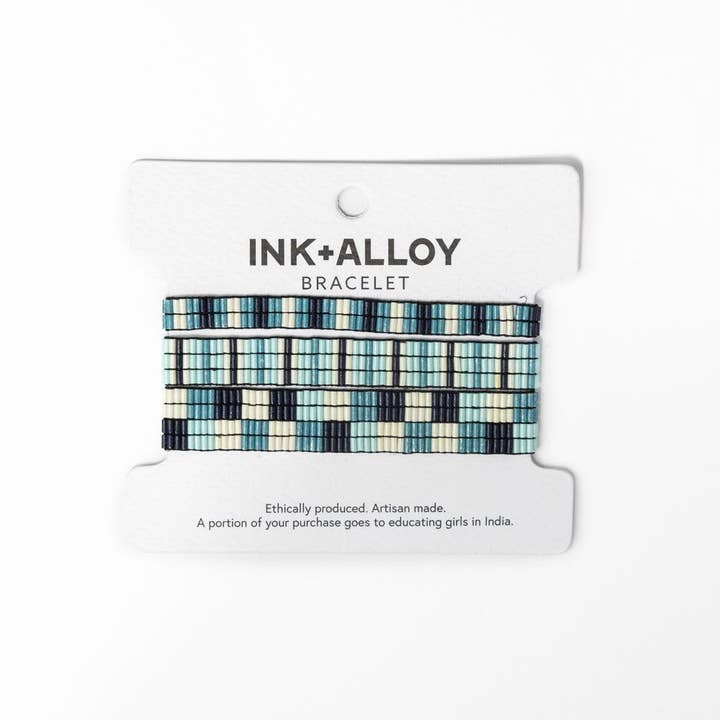 INK + ALLOY - Wholesale Jewelry Set - Dylan Bracelet Stretch Set Of 3 Blue
