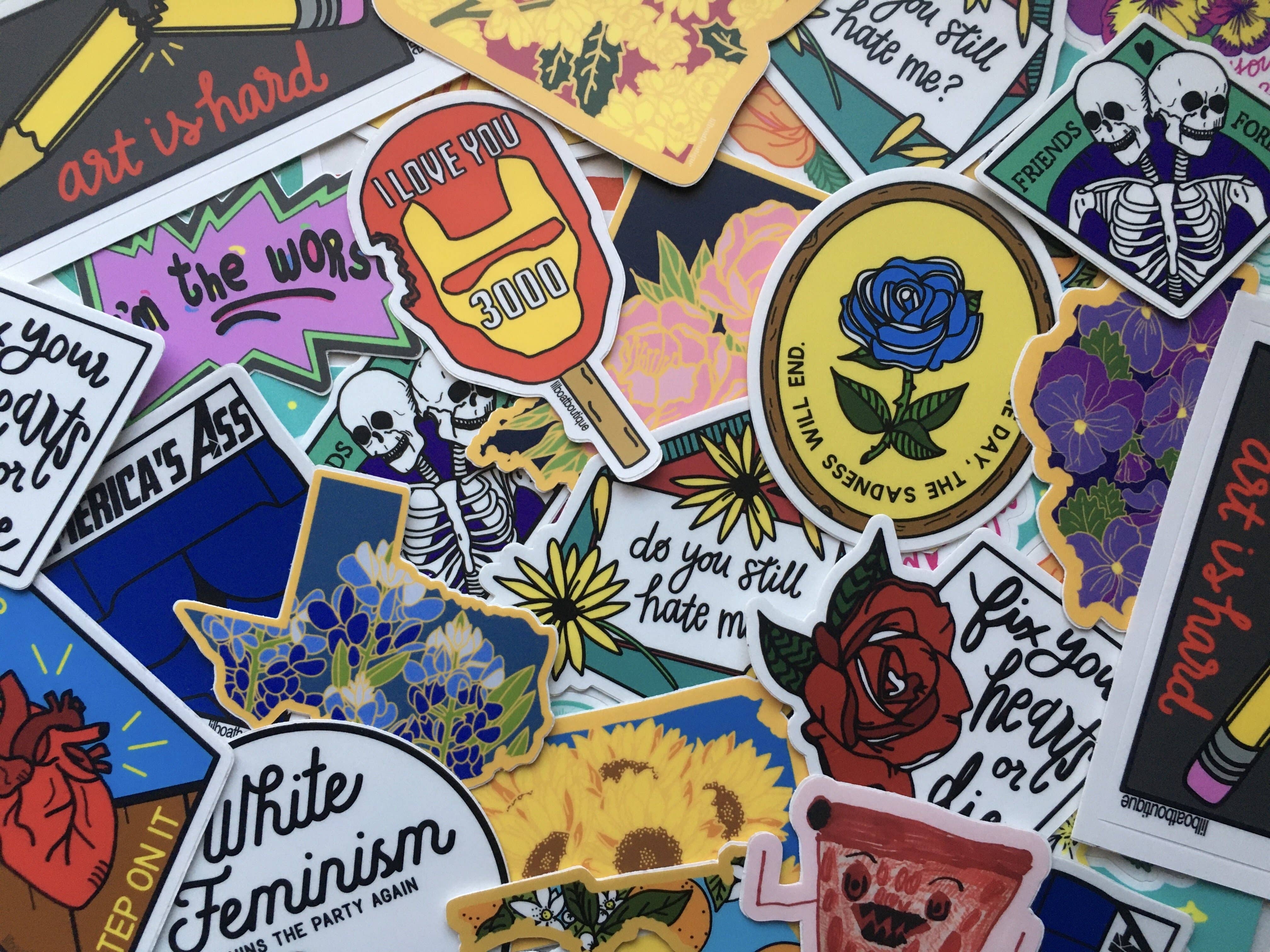 Lil Boat Boutique - Wholesale Sticker - Op een dag zal het verdriet eindigen - 3" vinylsticker Blue Rose7