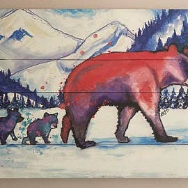 Impressão em madeira Follow Me Littles por atacado de Art For The Young At Heart