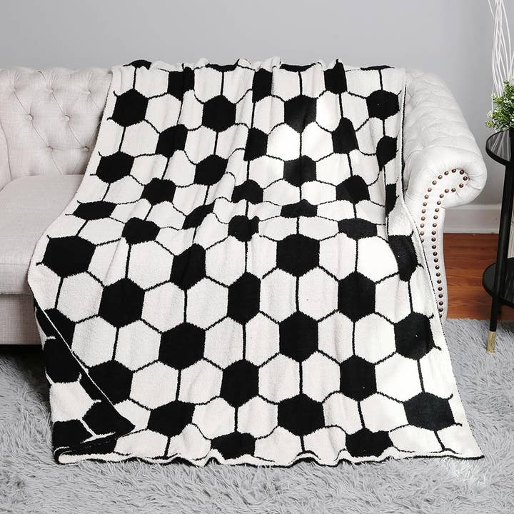 Sensibling Corp. - Wholesale Throw Blanket - Soccer Reversible Throw Blanket