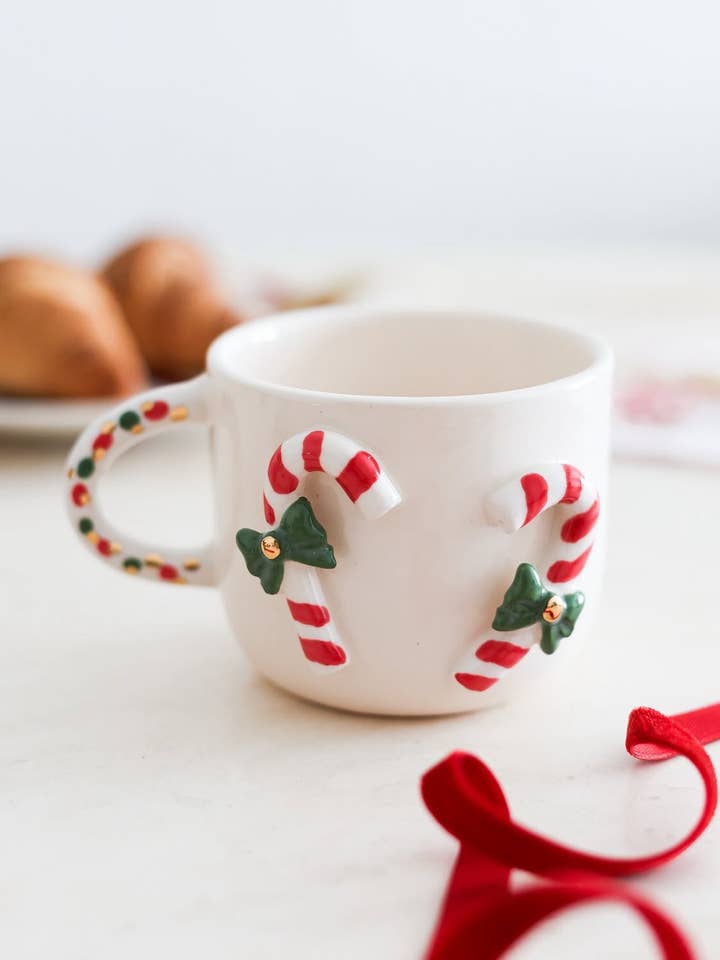 Candy Cane Christmas Mug for wholesale by Luuma Home