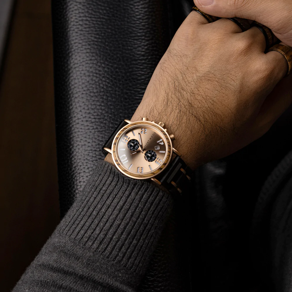AvantWood - Wholesale Wrist Watch - Men's - Pilot - Rose Gold - Men's Watch1