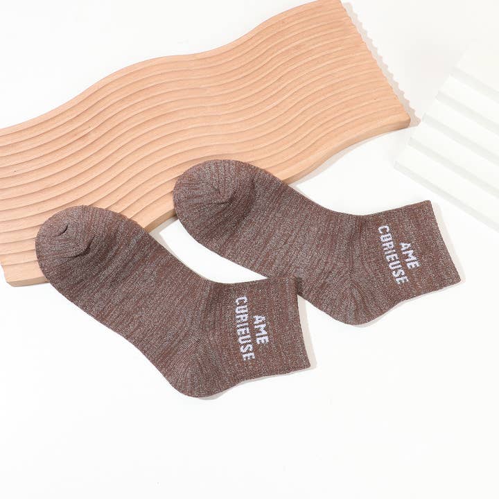 Glittersokken met lieve kleine woorden voor wholesale door INES DELAURE