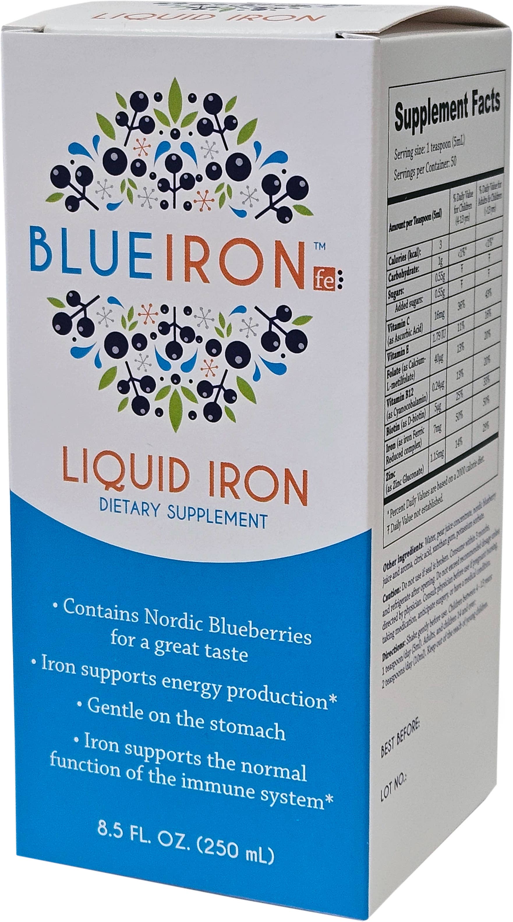 BT Remedies - Wholesale Oral Supplement/Vitamin - BlueIron Liquid Mineral Iron Supplement 8.5 FL Oz.1