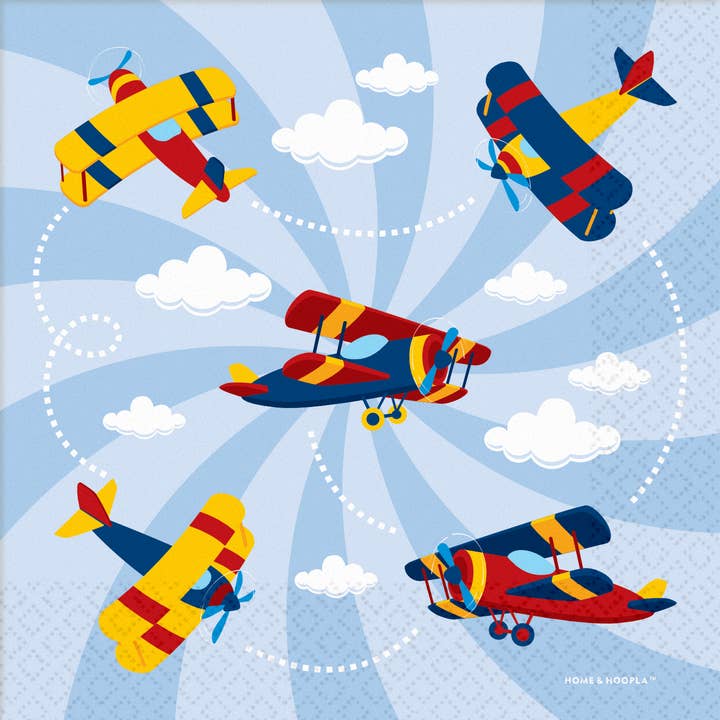 Airplane Party Beverage Napkin for wholesale by Home & Hoopla
