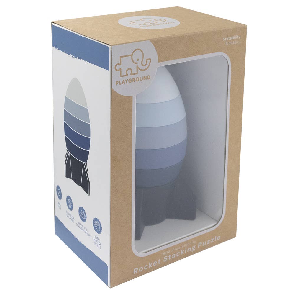 Living Textiles - Wholesale Puzzle – Child - Silicone Rocket Stacking Puzzle8