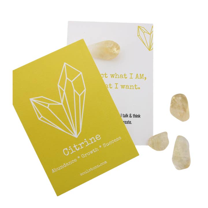 Carte d'affirmation de pierres précieuses - Citrine pour la vente par Soul Stonz