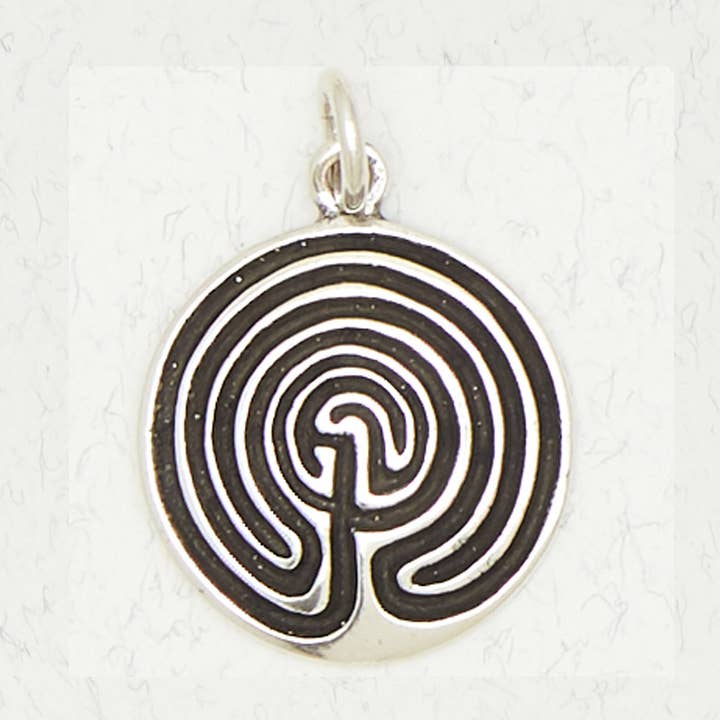 Sterling Silver Pendant - Labyrinth for wholesale by Nirvana LLC