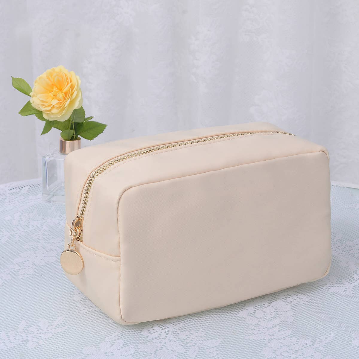MiMi Wholesale - Wholesale Makeup/Cosmetic Bag - HM1012 Emma Round Zippered Nylon Cosmetic Pouch Bag13