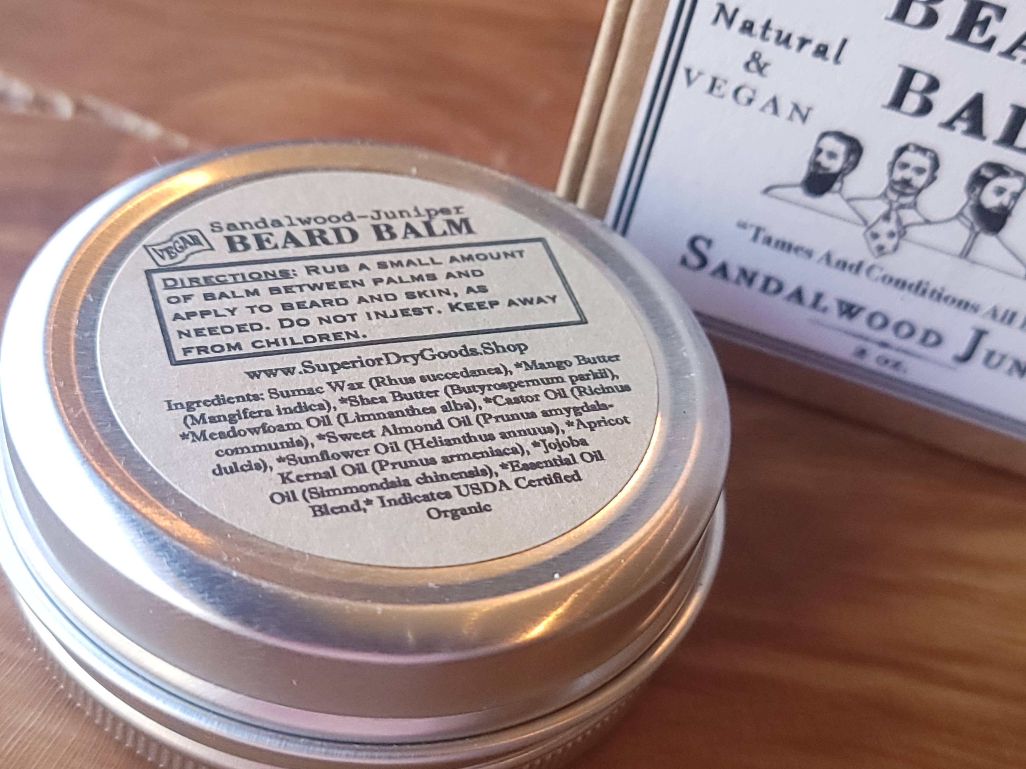 Superior Dry Goods - Wholesale Beard Styling Product - Vegan Sandalwood Juniper Beard Balm | All Natural7