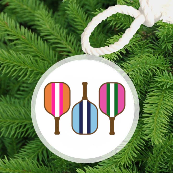 Christmas Ornament - Pickleball Colorful for wholesale by Peachy Pendants