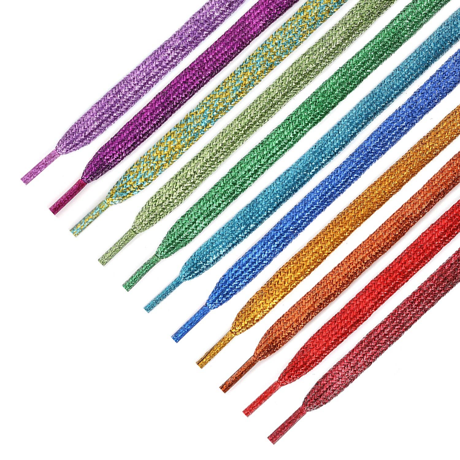 Funkyrel® Atzbranding Limited - Wholesale Shoelaces - Unisex - Shoeya - Glitter Flat Shoelaces In Capsule1