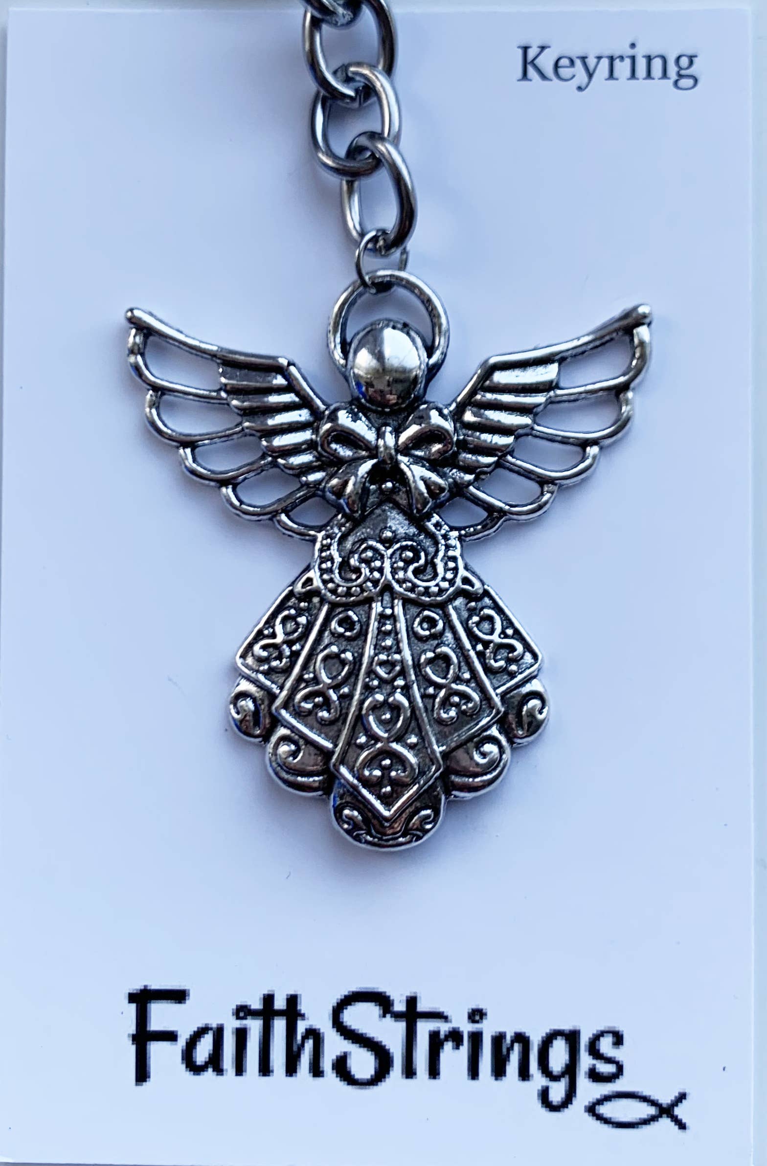 Faithstrings – wholesale Keychain – Unisex – Angel Keyring Keychain Christian Metal Gift Faith Christmas1