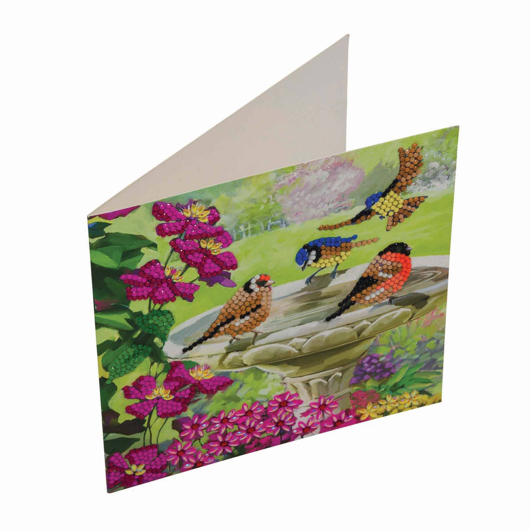 Outset Games and Cobble Hill Puzzles - Wholesale DIY Craft Kit - Crystal Art Card Kit: Birds1