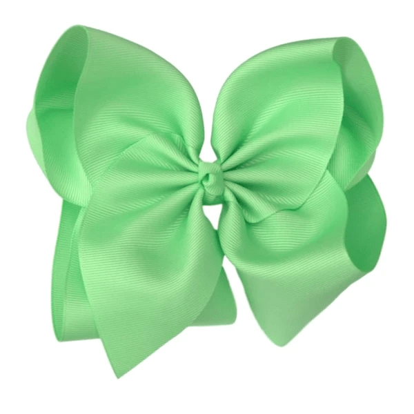 The Solid Bow - Wholesale Hair Bow - Kids - 6 inch Solid Grosgrain Bow/Alligator Clip4