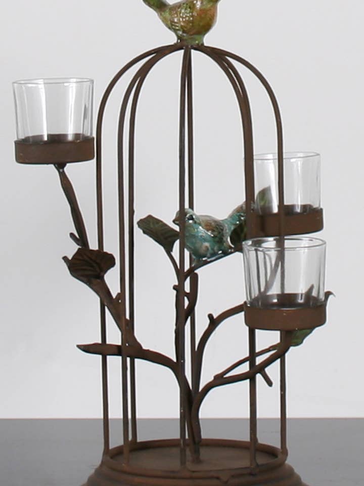 Bird Metal Votive Cage for wholesale by Accessories by Sherwood