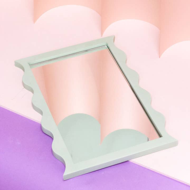 Salt Studios - Wholesale Wall Mirror - Mint Wavy Mirror