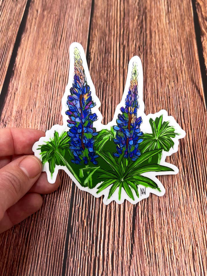 Lupine Flower Vinyl Decal Sticker for wholesale by Third Wolf Designs