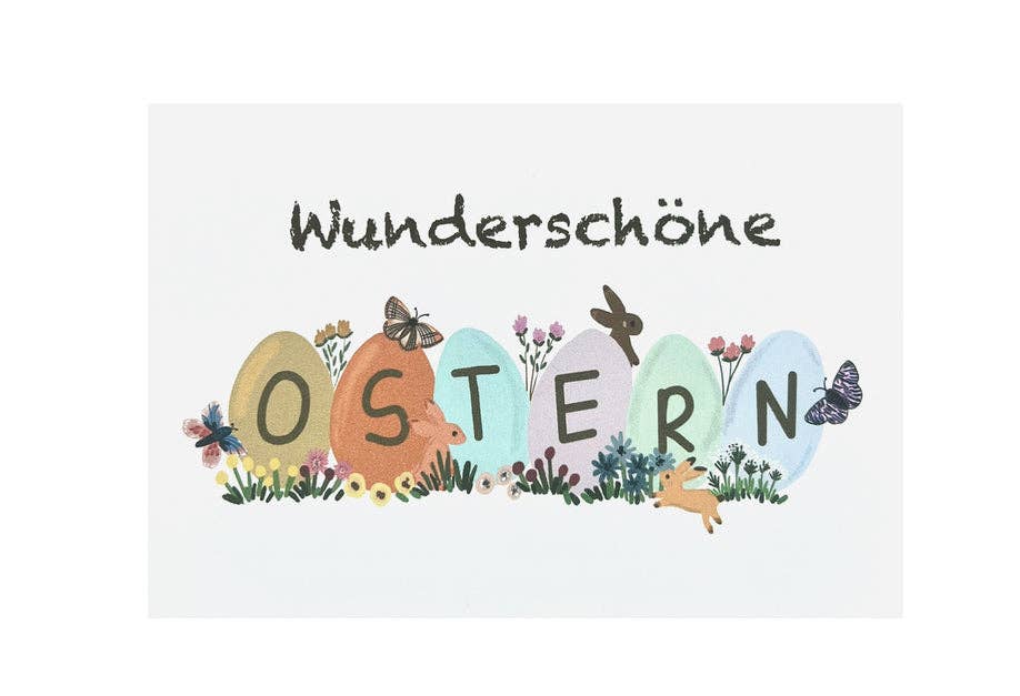 Colourina Design - Wholesale Easter Card - Colourful Floral Eggs | Easter Card1