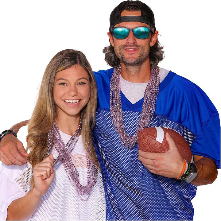 The Mardi Gras Krewe - Wholesale Party Favor - Mardi Gras Beads 33 inch 7mm, 12 Dozen, 144 Necklaces with Doubloon- Bulk Party Favors
