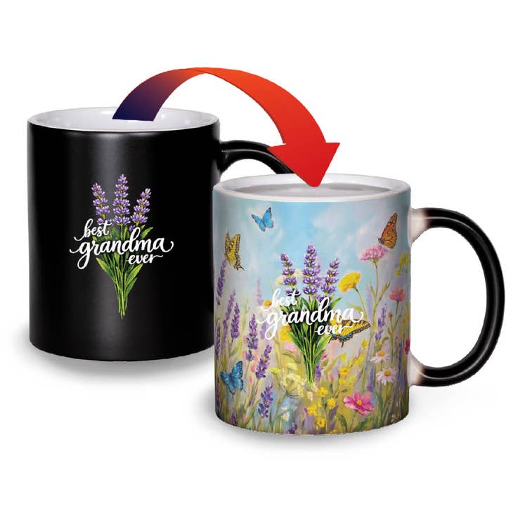 Meilleure Mamie de Tous les Temps Tasse Magique Changeant de Couleur - Activée par la Chaleur pour la vente par Mug Experience