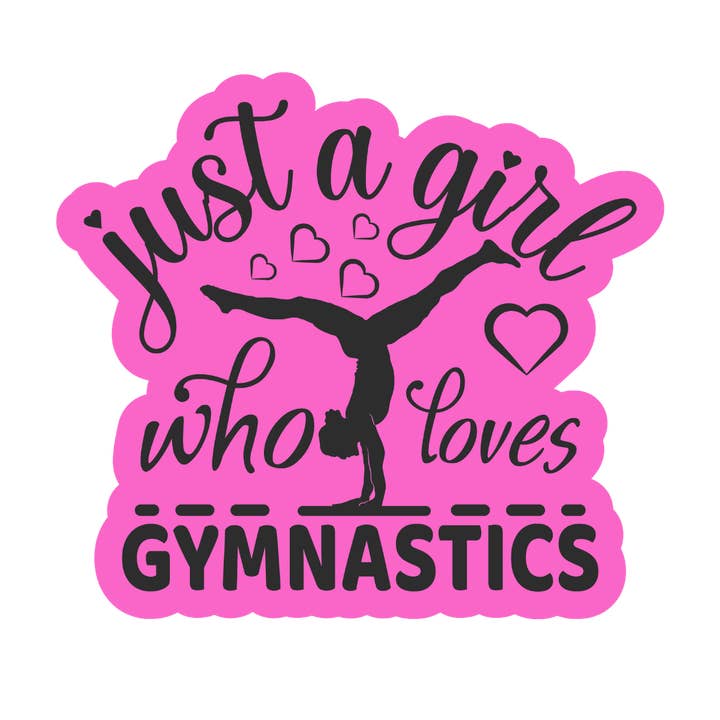 Just a girl who loves Gymnastics sticker for wholesale by Stick to it creations