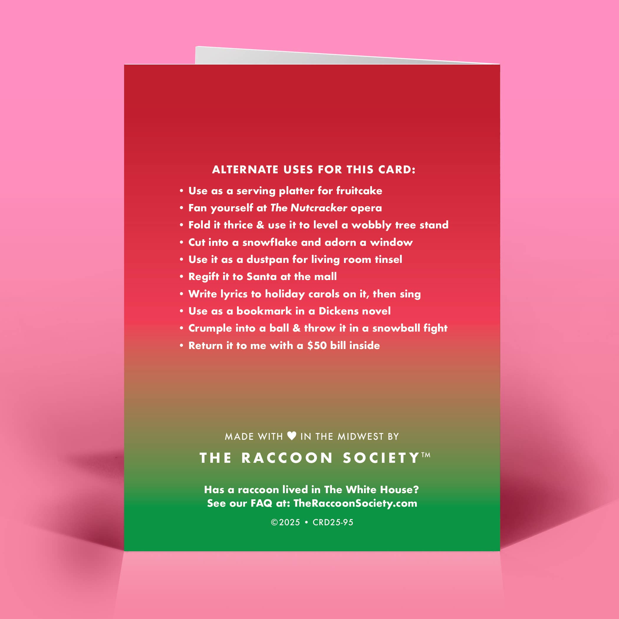 The Raccoon Society - Wholesale Christmas Card - Uptown Funk Holiday Card1