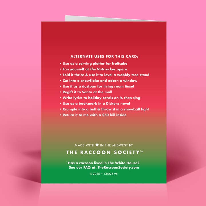 The Raccoon Society - Wholesale Christmas Card - Uptown Funk Holiday Card1