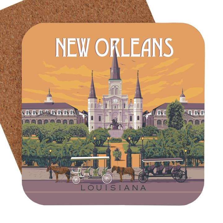 Sottobicchiere Cattedrale di St. Louis di New Orleans per la vendita all'ingrosso da parte di Tourist Courts