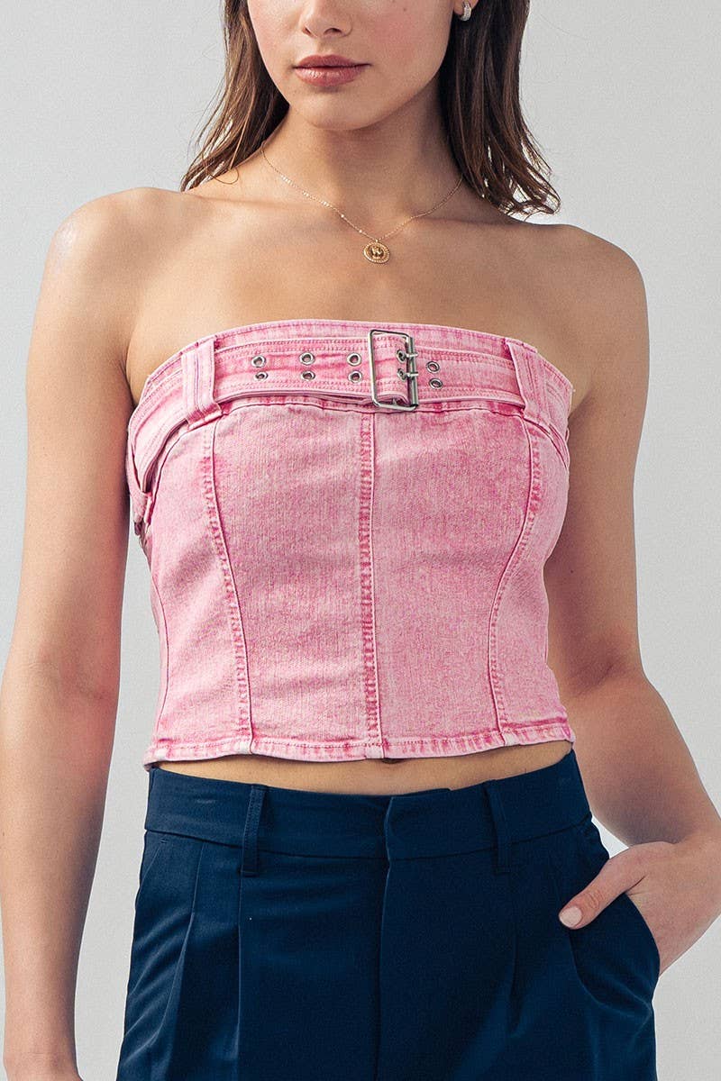 Fashion Week - Wholesale Corset - Women's - Vintage Vibes Denim Corset Top13