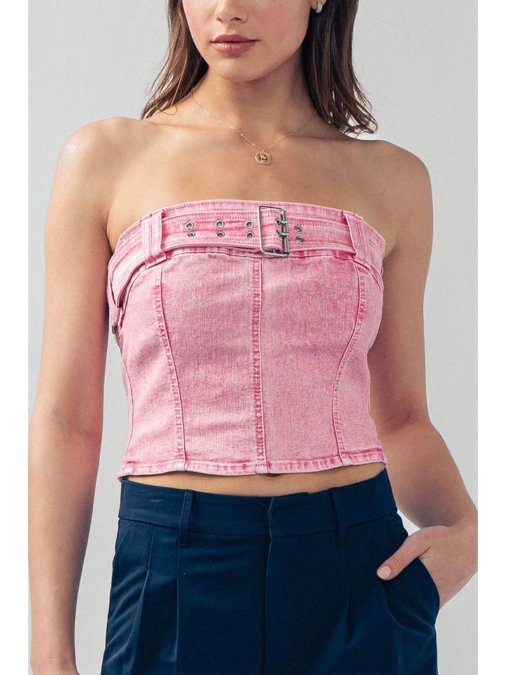 Fashion Week - Wholesale Corset - Women's - Vintage Vibes Denim Corset Top13