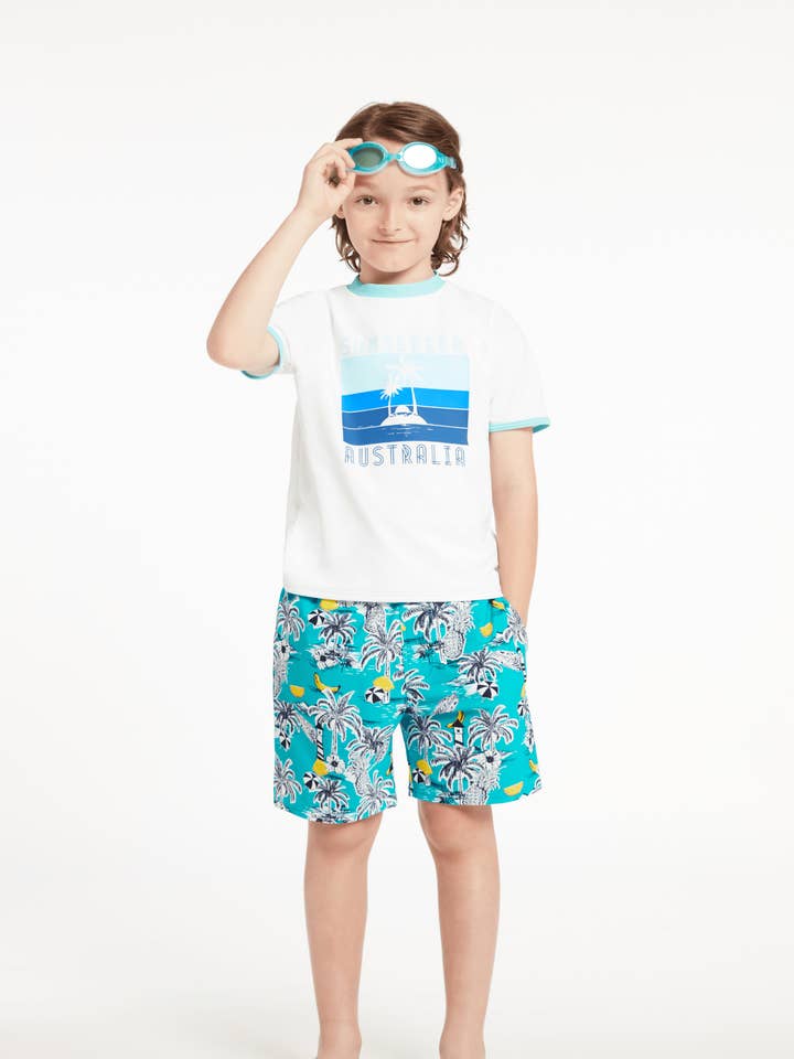 Camicia da bagno a maniche corte Island White per la vendita all'ingrosso da parte di Sunseeker