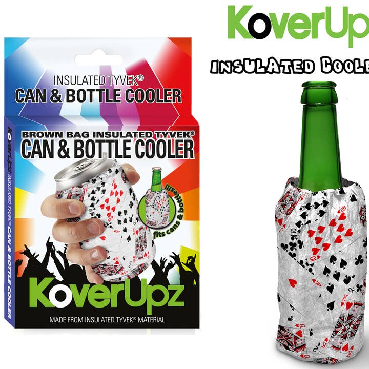 Refroidisseurs de cartes à jouer isolés Koverupz Tyvek dans une boîte cadeau pour la vente par JII