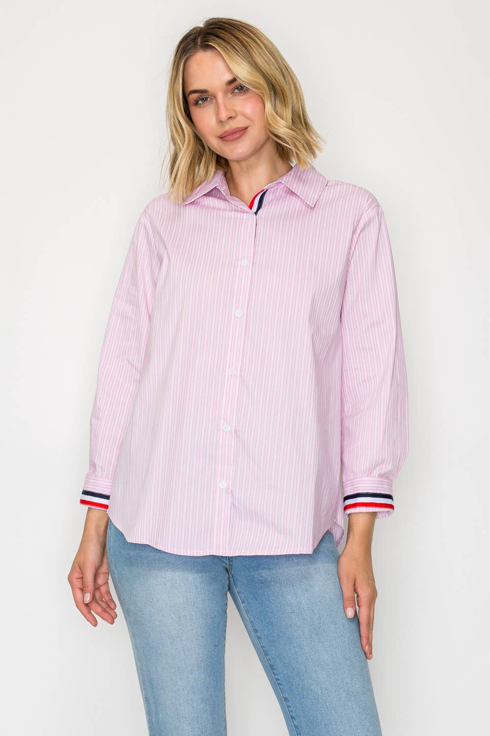 Joh Apparel – wholesale Blouse – Women’s – Jasmine Cotton Pinstripe Shirt21