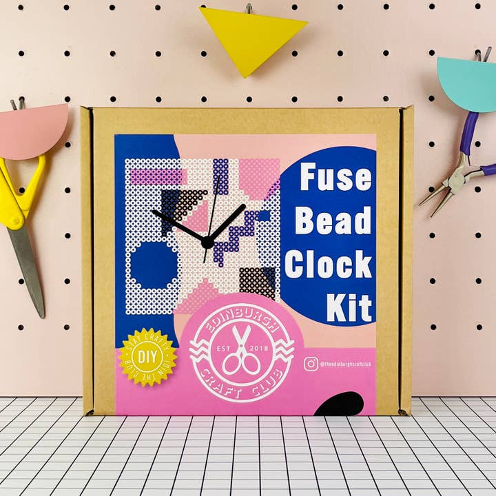 The Edinburgh Craft Club - Wholesale DIY Craft Kit - Fuse Bead Clock Kit1