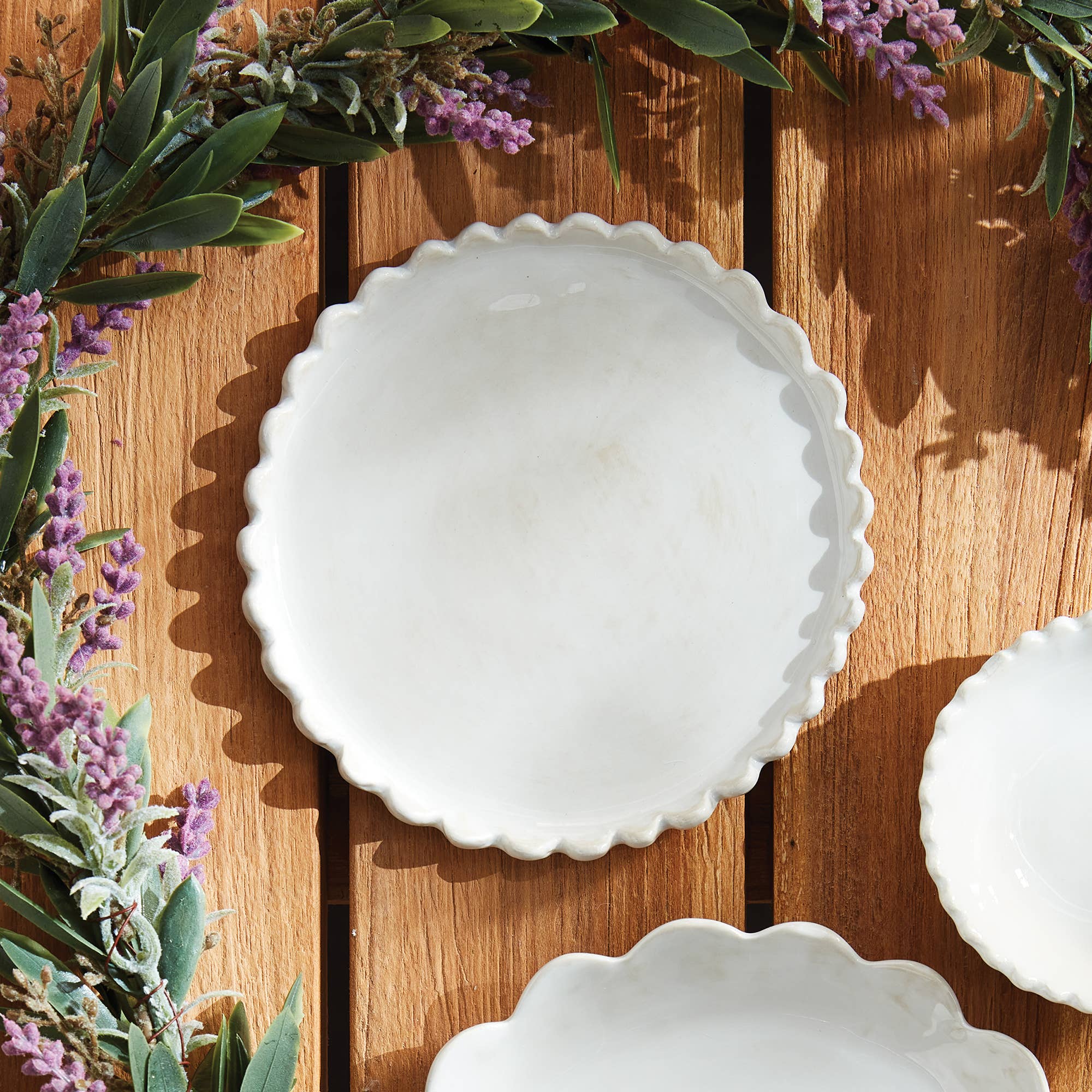 Napa Home & Garden - Wholesale Salad Plate - Maddie Petite Round Tray, White1