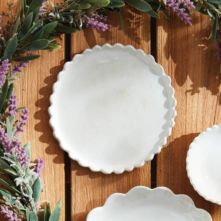 Napa Home & Garden - Wholesale Salad Plate - Maddie Petite Round Tray, White1