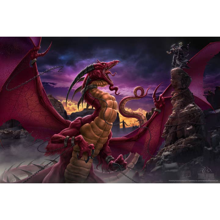 Unleashed Dragon Tom Wood Fantasy Art Poster 12x18 for wholesale by Gotham Gifts