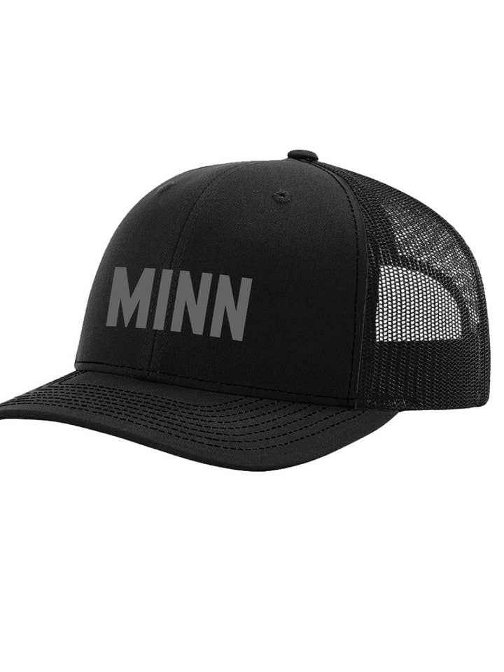 Black MINN Snapback for wholesale by Up North Trading Company