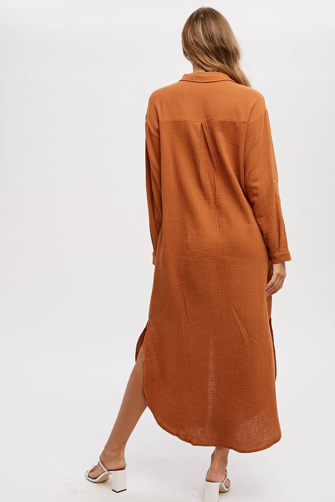 Bluivy - Wholesale Dress - Women's - BUTTON UP MAXI SHIRT DRESS WITH POCKET20