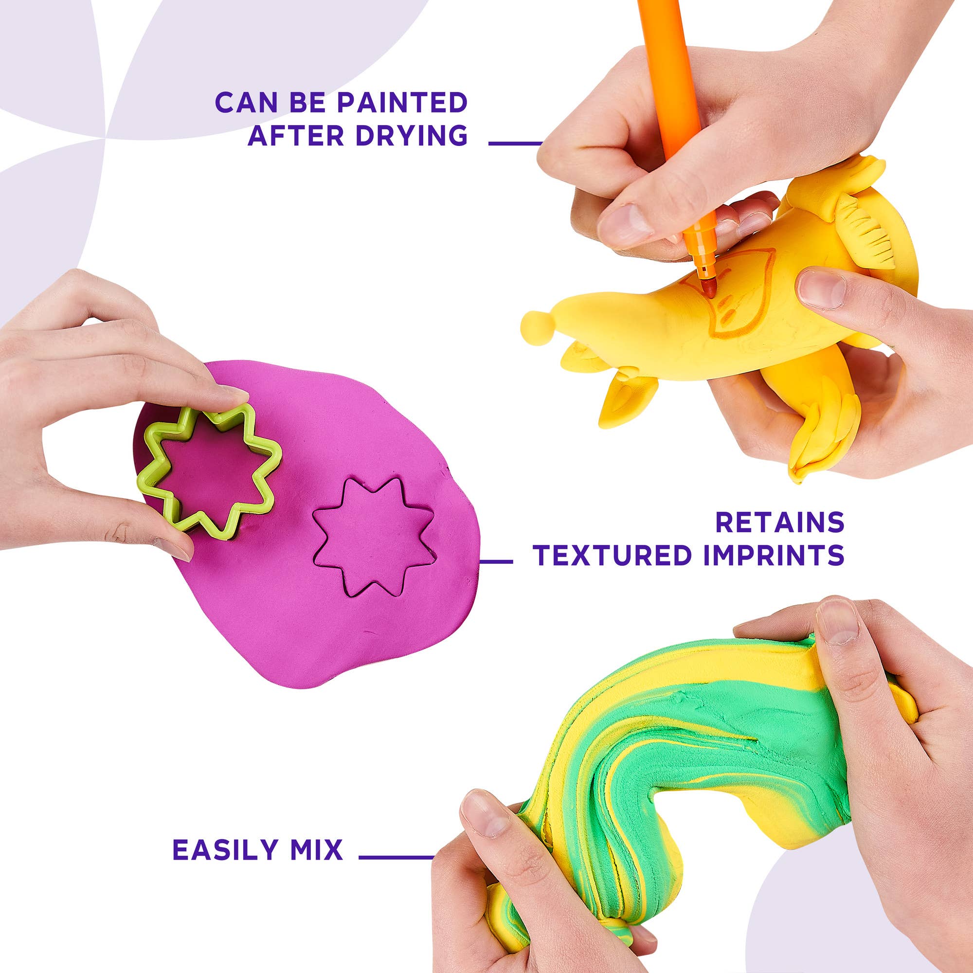 Fainotoys - Vendita all'ingrosso Argilla - Set di argilla aerea 10+1 Forniture scolastiche ТМ ОКТО Spazio/Verdure3