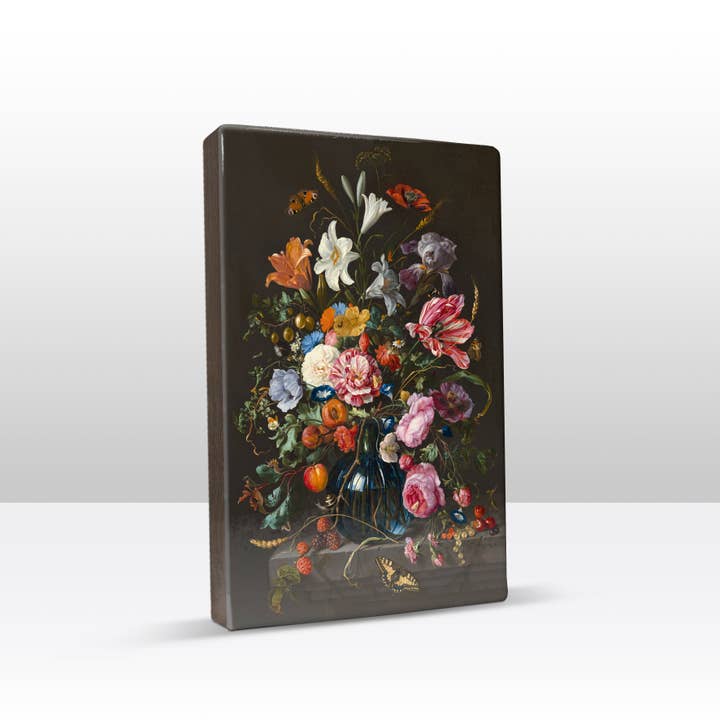 Lack, vas med blommor - Jan Davidsz de Heem för wholesale av Laqueprint